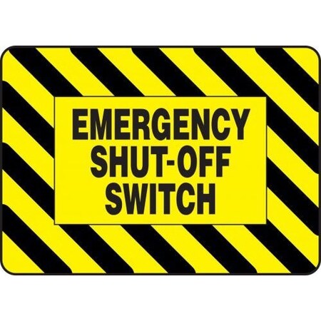 SAFETY SIGN EMERGENCY SHUTOFF MELC534XT